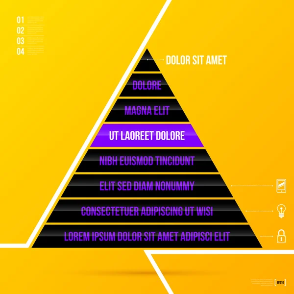 Piramide grafieksjabloon — Stockvector