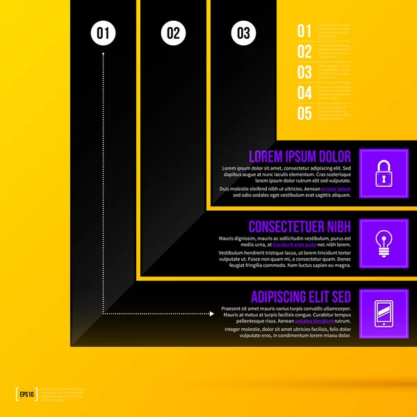 Diseño de opciones en amarillo — Archivo Imágenes Vectoriales