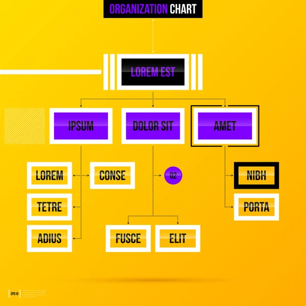 Plantilla organigrama — Vector de stock