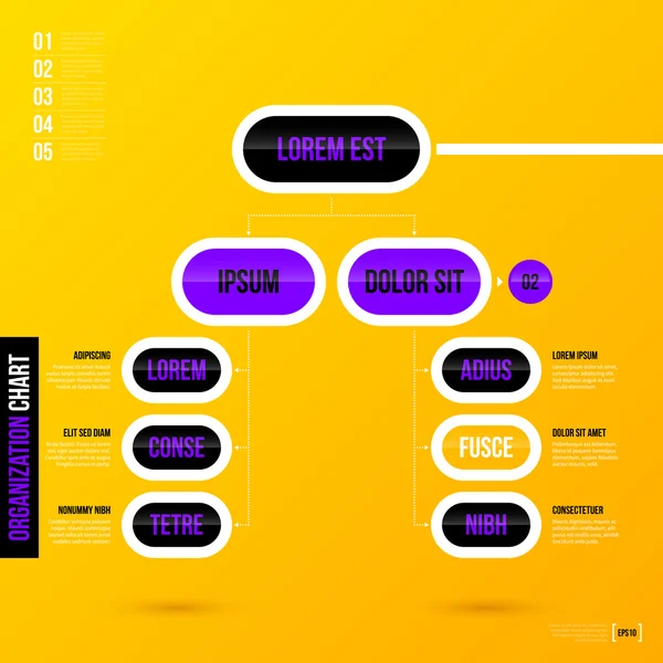 Organigramsjabloon — Stockvector