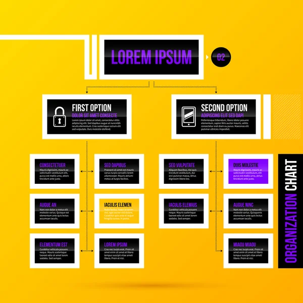 Organigramsjabloon — Stockvector