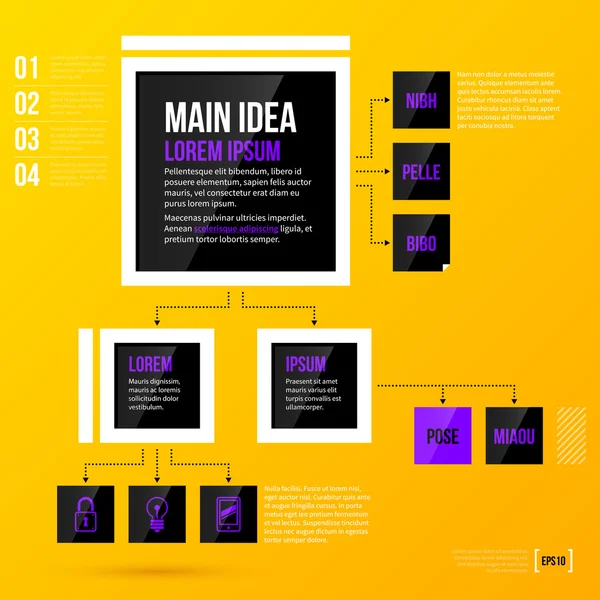 Plantilla organigrama — Vector de stock