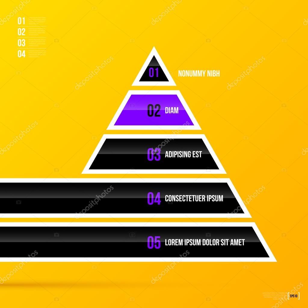 黄色のピラミッド グラフ ストックベクター C Miaou Miaou 9680