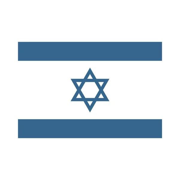 Bandeira oficial de Israel símbolo nacional ícone plano — Vetor de Stock