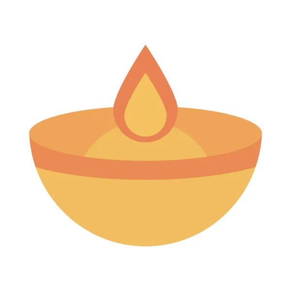 Hanukkah, licht vlam viering cultuur platte pictogram — Stockvector