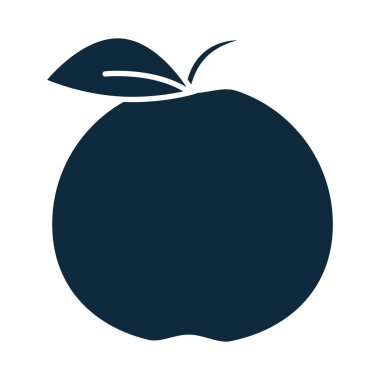 elma meyvesi taze doğa siluet simgesi