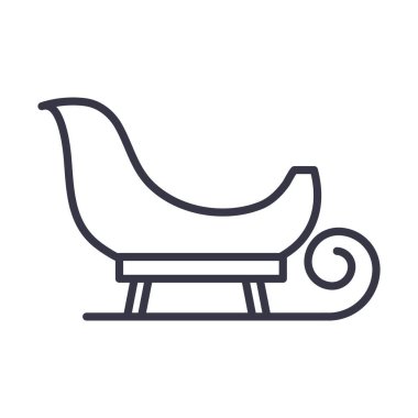 Mutlu noeller, kızak Noel Baba taşıma hattı ikonu