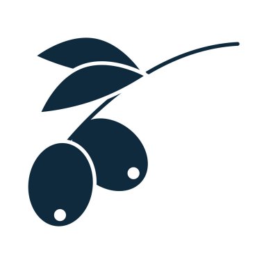 Zeytinli dal ve doğa siluet simgesi bırakır