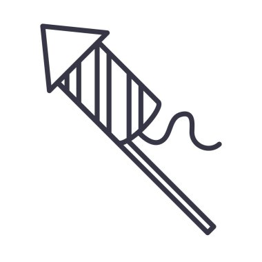 Roket havai fişekleri bayram partisi ikonu