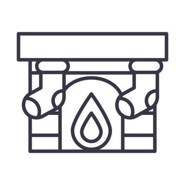 Mutlu Noeller, çoraplı baca ve alev çizgisi ikonu