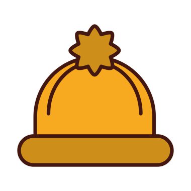 Pompom aksesuar çizgili sıcak şapka Simgeyi doldur