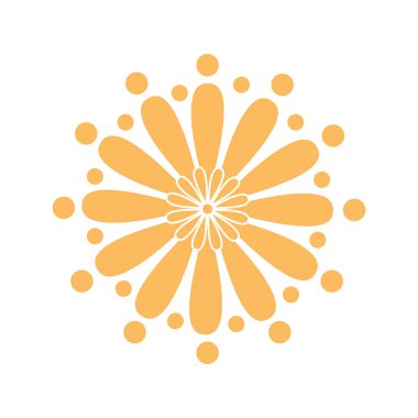 Çiçekli taç yaprakları doğa unsuru dekorasyon hattı tasarımı