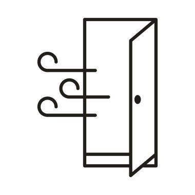 Virüs koruması, iyi havalandırma yeri simgesi