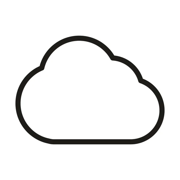 Interfejs użytkownika chmura obliczeniowa przechowywanie danych styl liniowy — Wektor stockowy