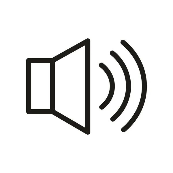 Interfaz de usuario botón de volumen de sonido estilo lineal — Vector de stock