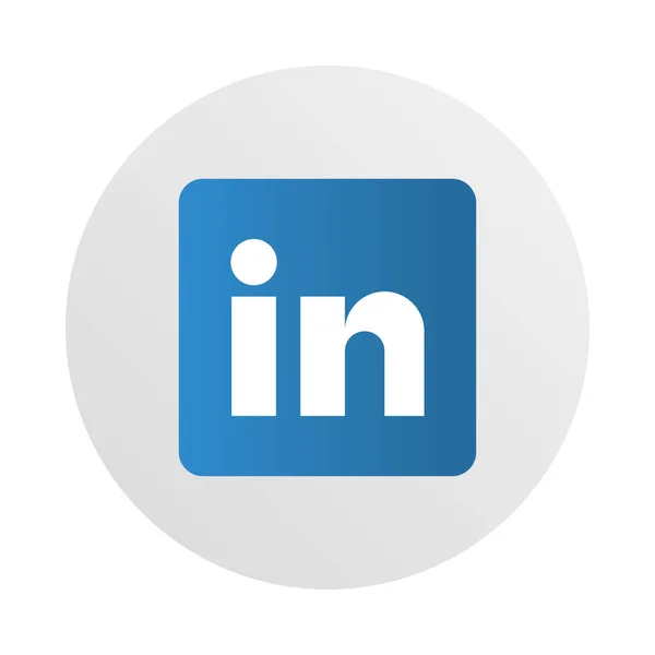 Social media logo, gekoppeld in netwerken voor professionals — Stockvector