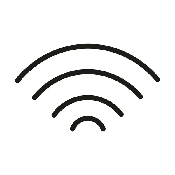 Interfaz de usuario internet señal wifi estilo lineal — Vector de stock
