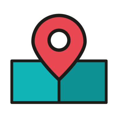 kullanıcı arayüzü gps navigasyon işaretleyici konum doğrusal ve doldurma biçimi