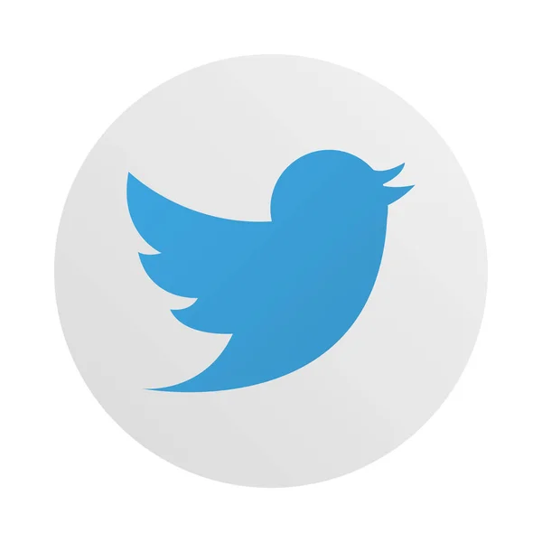 Logo des médias sociaux, twitter application de service de microblogging — Image vectorielle