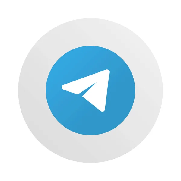 Логотип соціальних медіа, телеграма є платформою для обміну повідомленнями. — стоковий вектор