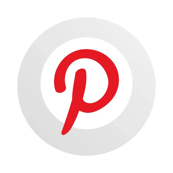 Logotipo de mídia social, pinterest criar imagens, eventos, interesses e hobbies — Vetor de Stock