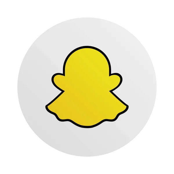Social-Media-Logo, Snapchat-Multimedia von Bild-, Video- und Fotofiltern — Stockvektor