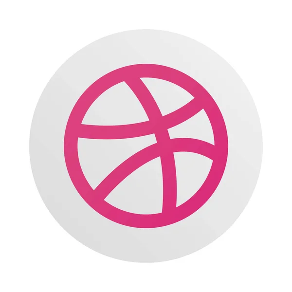 Λογότυπο social media, dribbble, εικονογράφηση, γραφιστική εργασία — Διανυσματικό Αρχείο