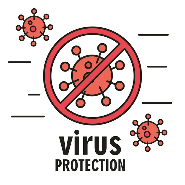 Coronavirus covid 19 ασθένεια σημάδι γραμμή προστασίας του ιού και συμπληρώστε το εικονίδιο — Διανυσματικό Αρχείο