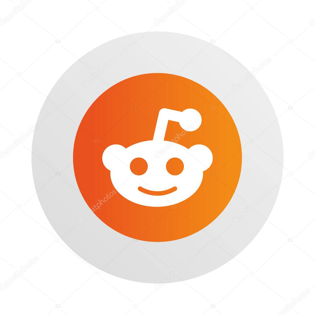 Social media logo, reddit website add text, images, videos, or links vector illustration