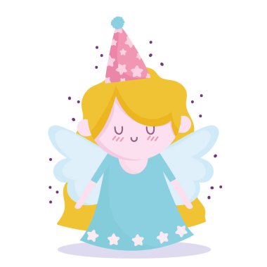 Mutlu Noeller, parti şapkalı şirin melek.