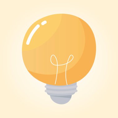 Ampul Enerjisi Elektrik karikatür simgesi