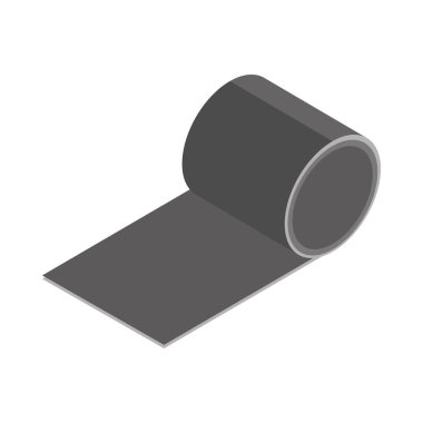 Yapı poli yol silindiri veya asfalt izometrik