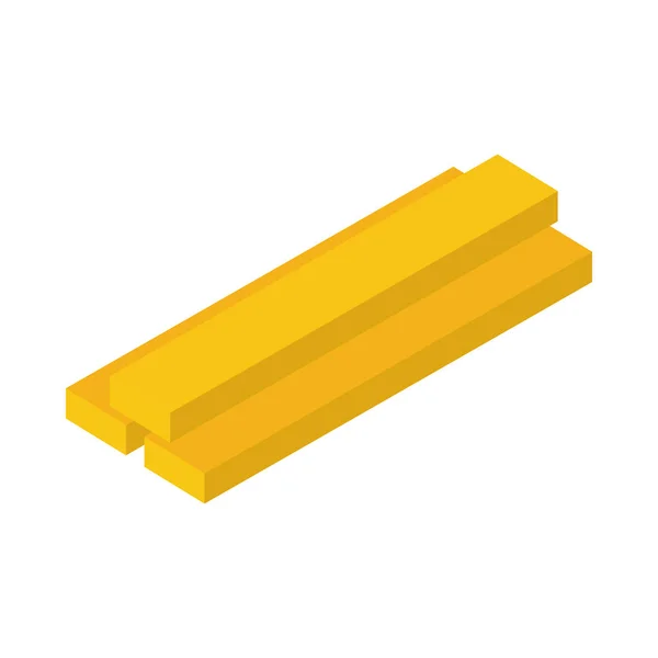 Construction bois matériau construction isométrique — Image vectorielle