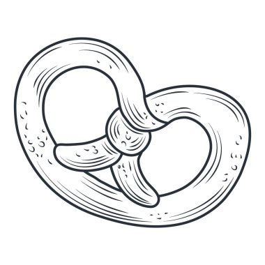 Kraker simgesi çizimi beyaza izole edildi