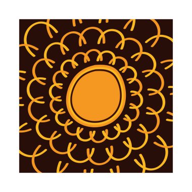 Etnik el yapımı çiçek süsleme deseni