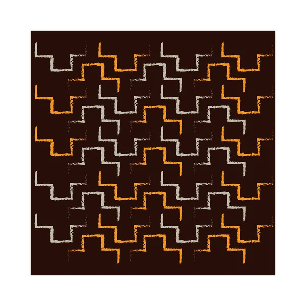 Ethnische handgefertigte Verzierung Textil Azteken Dekoration — Stockvektor