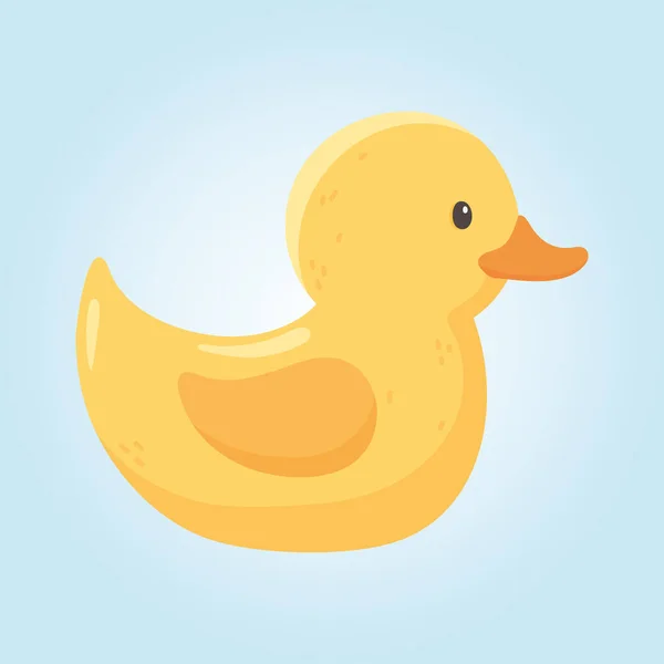 Baby shower, rubber little duck toy — 스톡 벡터