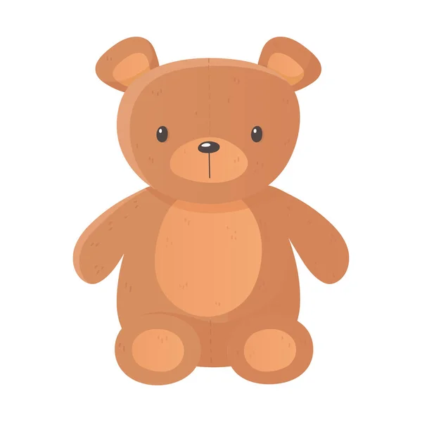 Baby shower, kid toy teddy bear — 스톡 벡터