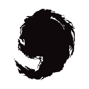 Grunge girdaplı siyah fırça darbesi yaratıcı tasarım