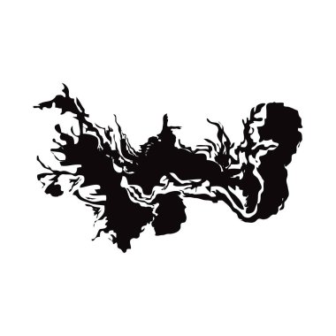 Beyaz arka planda siyah boya lekesi