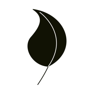 Siluet simgesi biçimi, yaprak yaprakları doğal