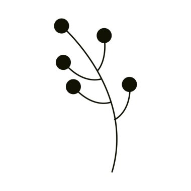 Siluet simgesi stili, dal böğürtlen doğası