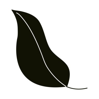 Siluet simgesi biçimi, yaprak botanik ögesi bırakır