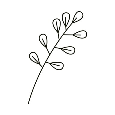 Satır simgesi biçimi, dal bitkiyi bırakır