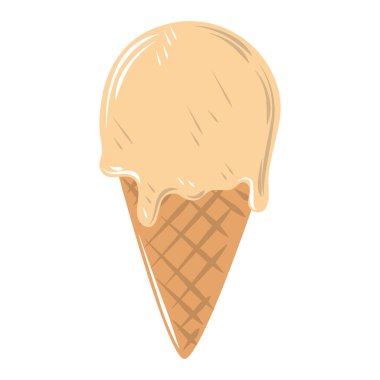 Tatlı dondurma çizgi film dekorasyon ikonu