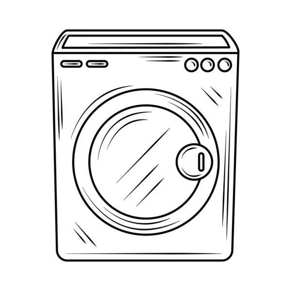 Pralki urządzenia pralki linii stylu ikona — Wektor stockowy