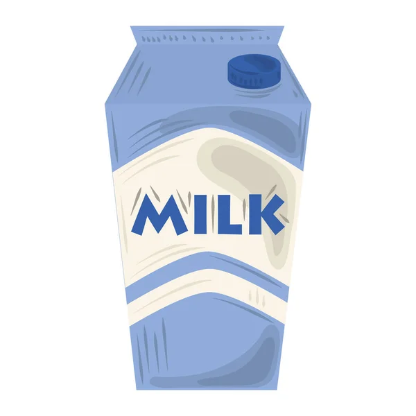 Lebensmittel, Milch Box Produkt isoliert weißen Hintergrund — Stockvektor