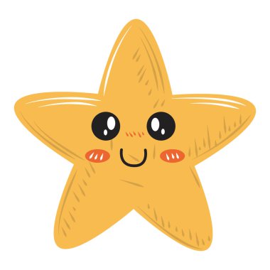 Şirin kawaii yıldız süsü.