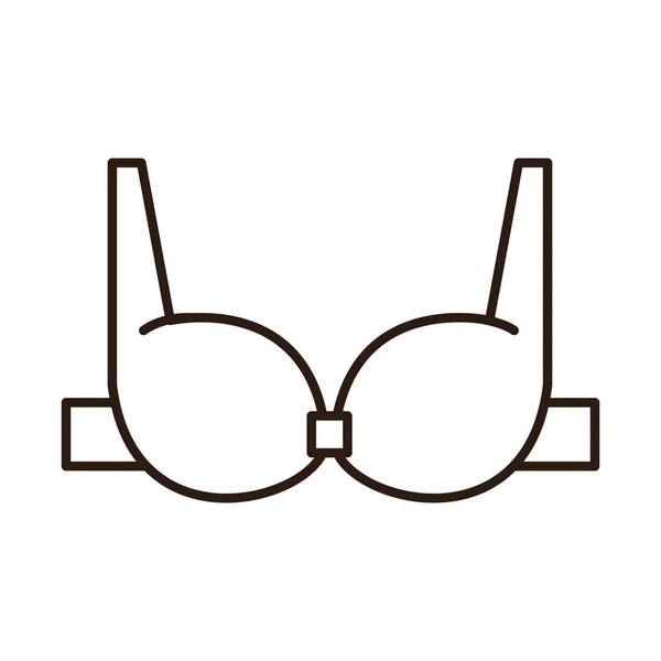 Soutien-gorge sous-vêtements mode accessoire vêtements femme ligne icône — Image vectorielle