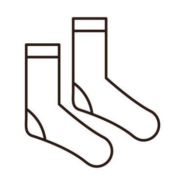 çorap aksesuarı spor ve günlük kıyafet çizgisi simgesi